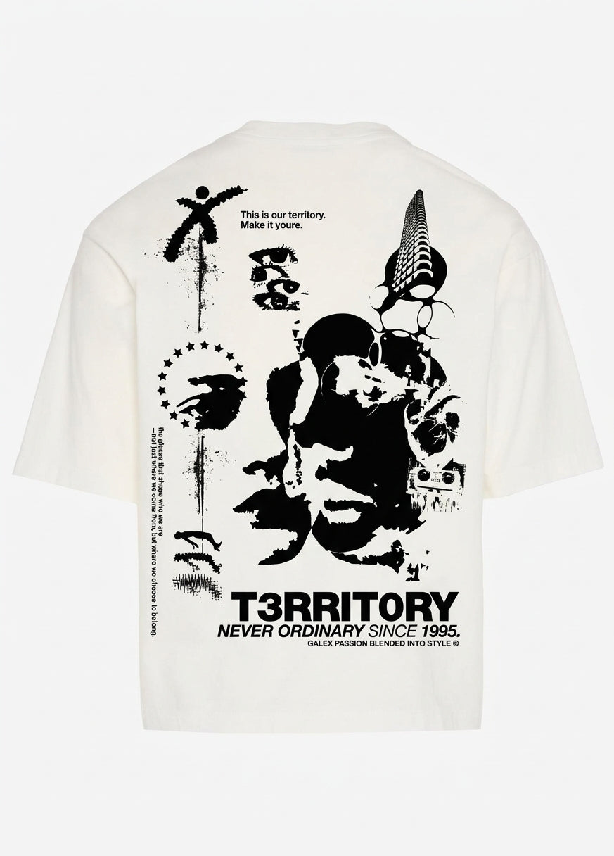 Tshirt Quentin stampa nera T3RRITORY