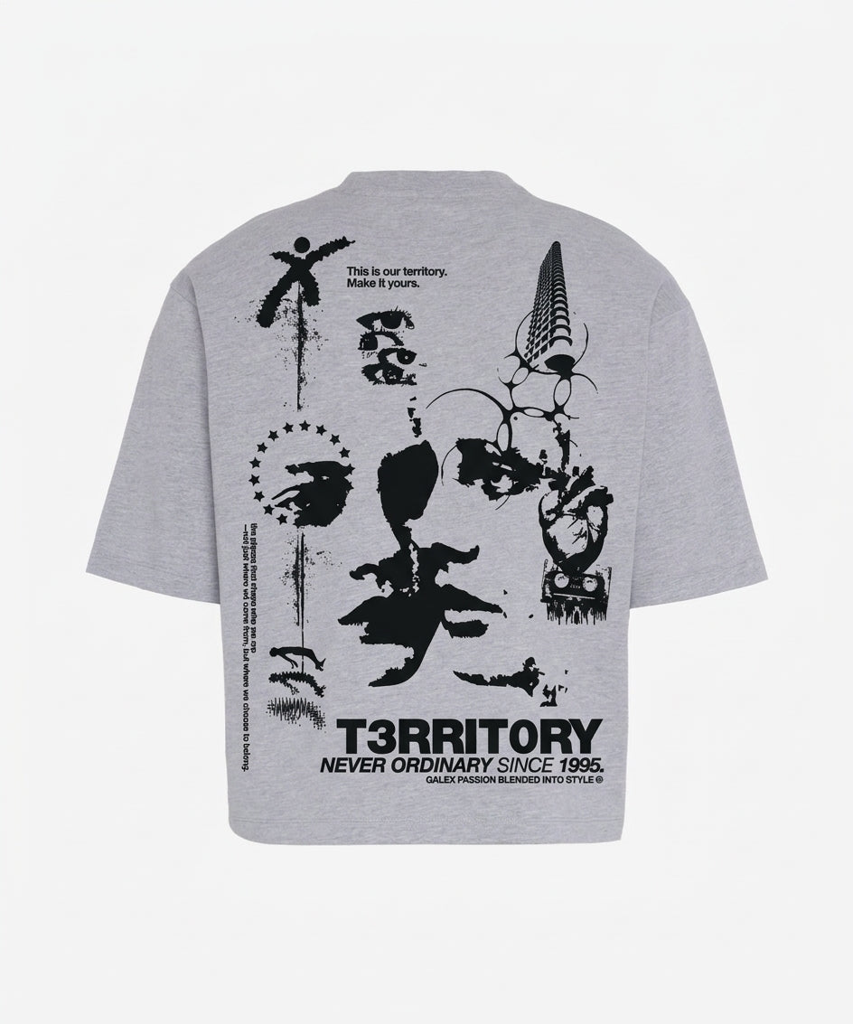 Tshirt Quentin stampa nera T3RRITORY