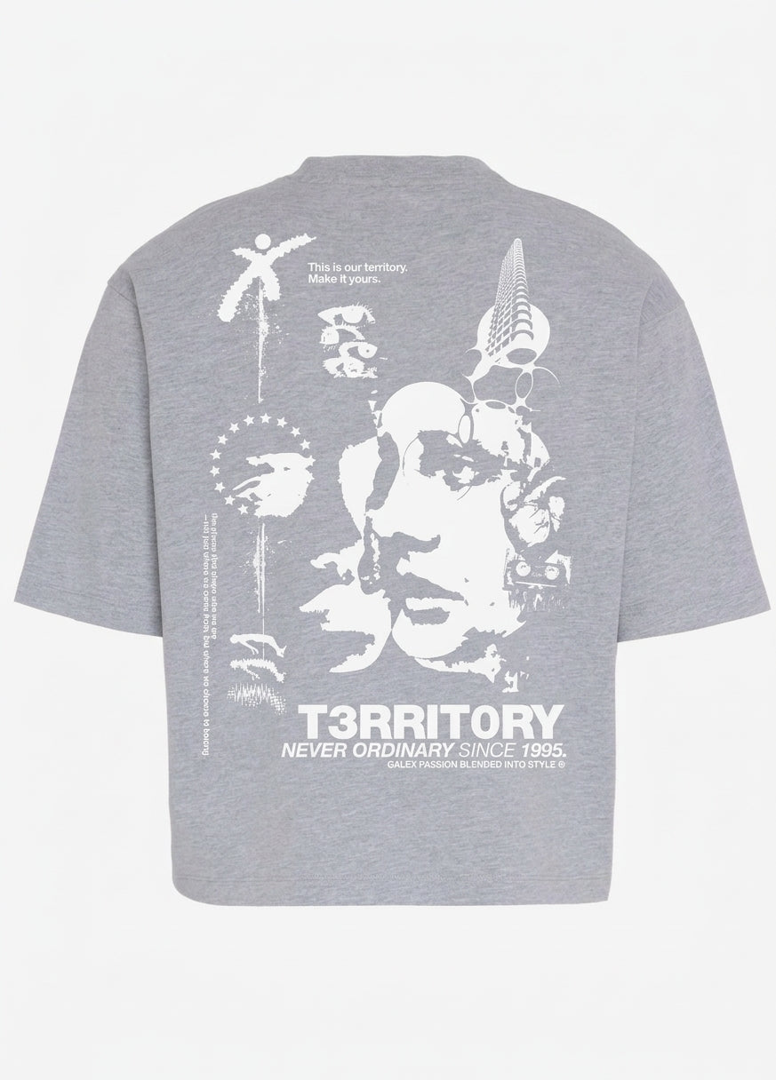 Tshirt Quentin stampa bianca T3RRITORY