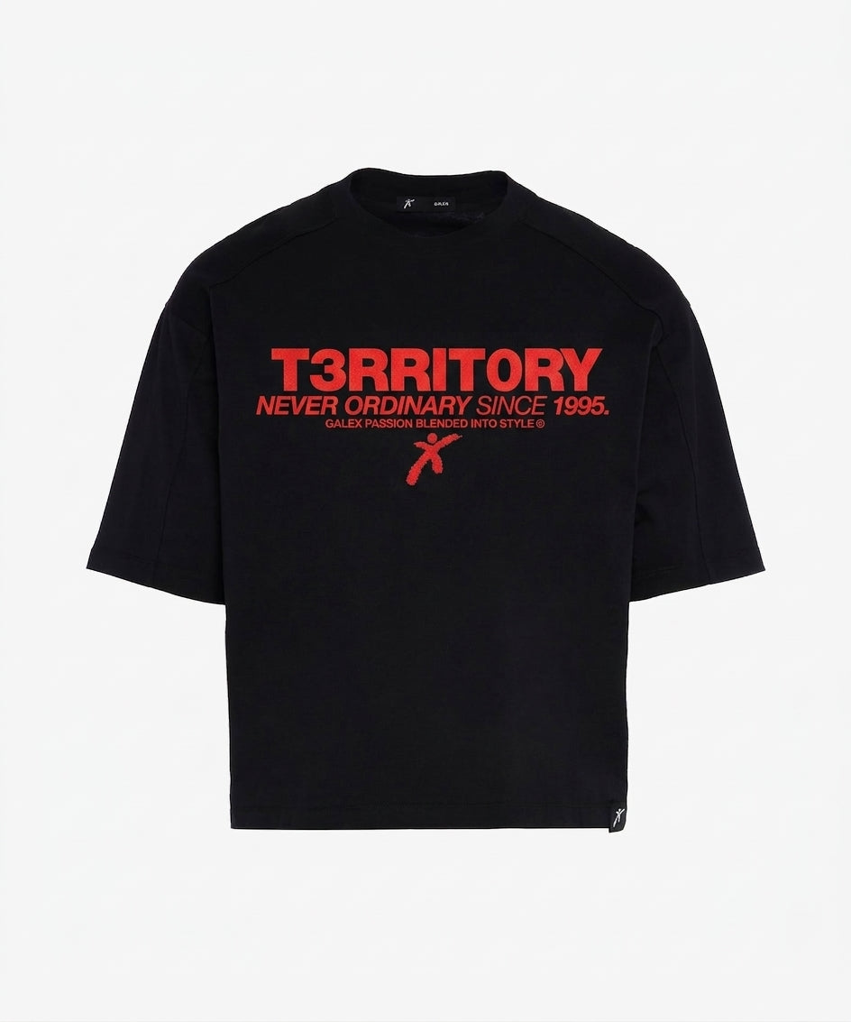 Tshirt Quentin stampa rossa T3RRITORY