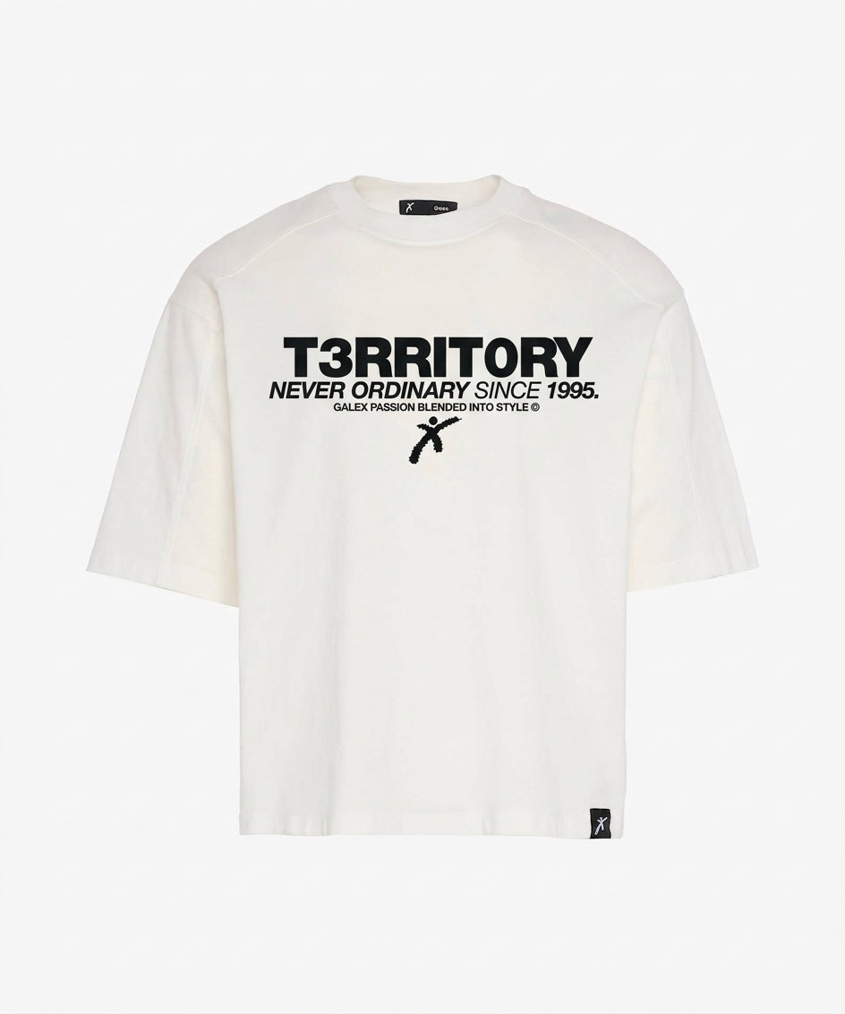 Tshirt Quentin stampa nera T3RRITORY