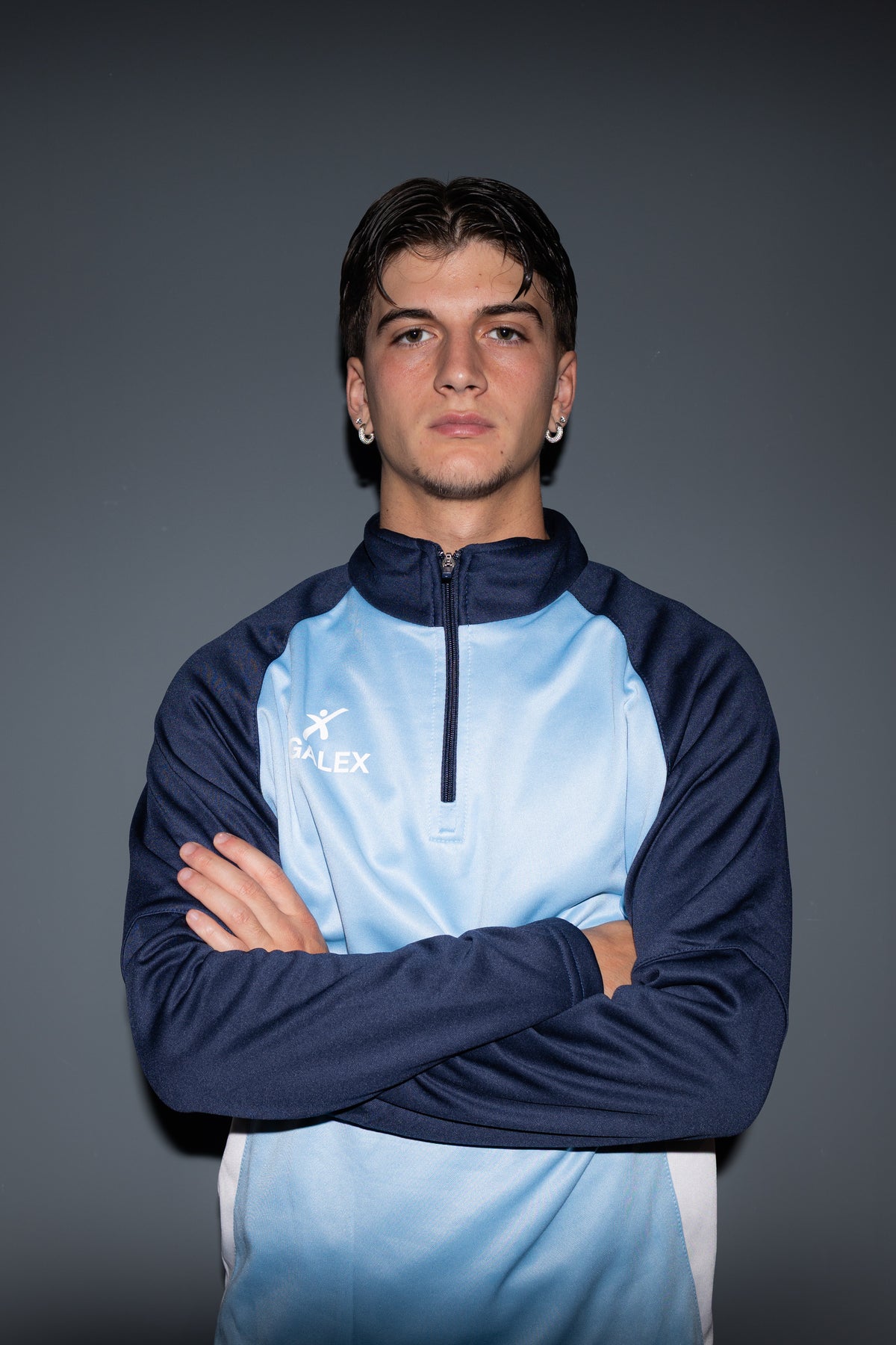 Roby felpa mezza zip